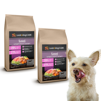 Zestaw karma sucha Look4dog CARE łosoś 2x2kg