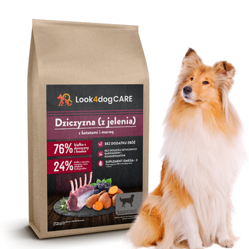 Sucha karma Look4dog CARE Dziczyzna jeleń 2 kg