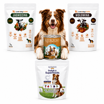 Zestaw testowy karma KEBZOO Flow & Look4dog CARE & KEBZOO
