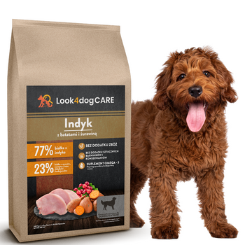 Sucha karma Look4dog CARE Indyk i bataty 12 kg