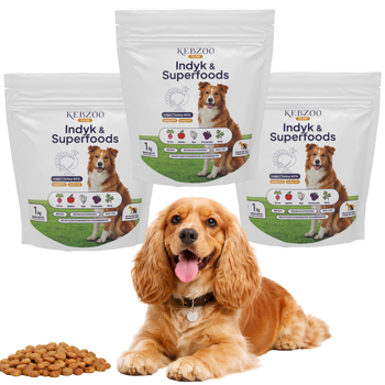 Zestaw: Karma sucha KEBZOO Flow Indyk&Superfoods 3x1 kg