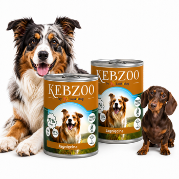 Zestaw: Karma mokra KEBZOO Jagnięcina + superfoods 2x400g