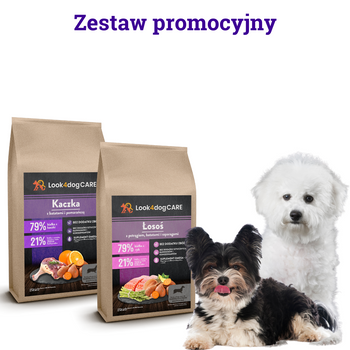 Zestaw sucha karma kaczka 2 kg + łosoś 2 kg