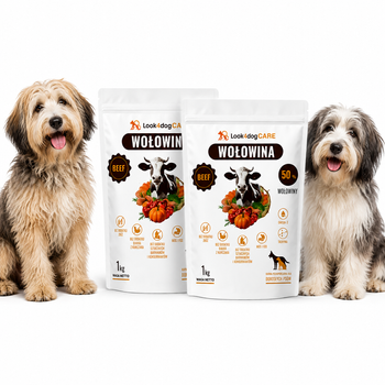 Zestaw: karma Look4dog CARE Wołowina bez zbóż i kurczaka 2x1kg